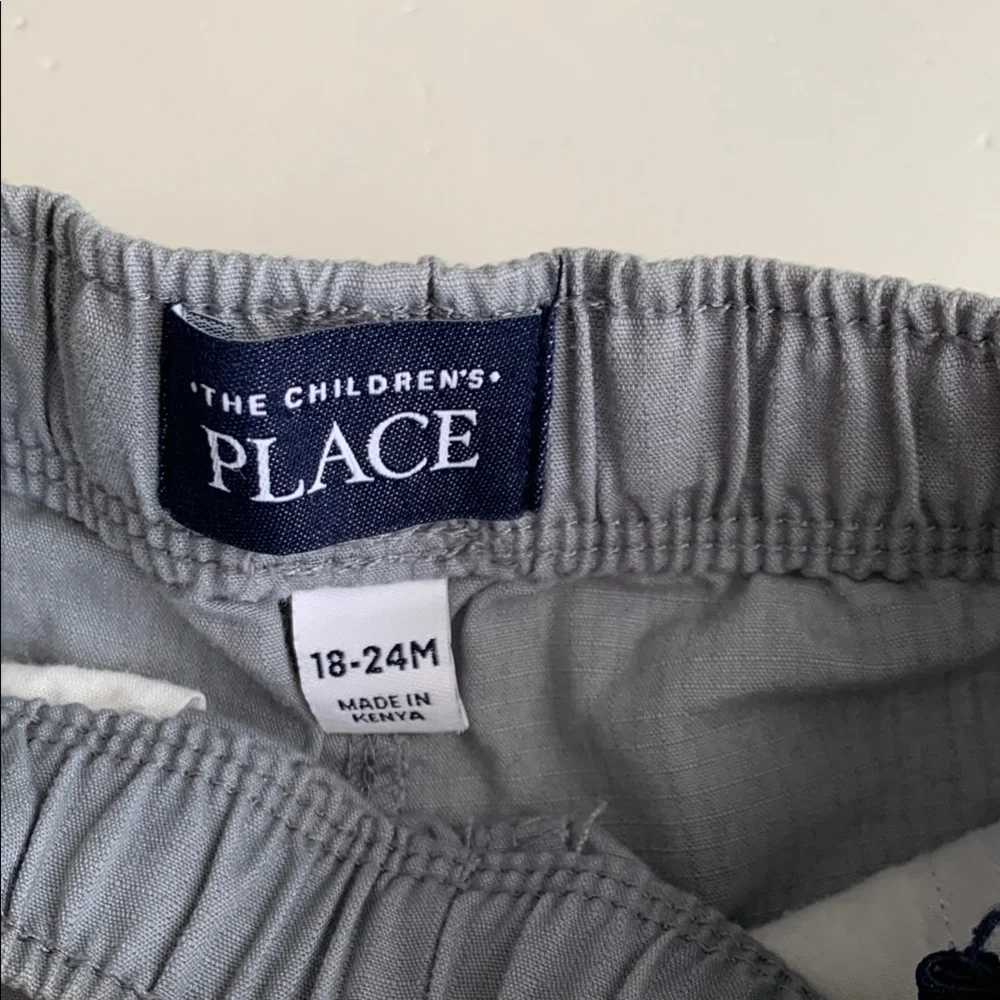 The Children Place Gray Khaki Shorts Boys 18-24 Months